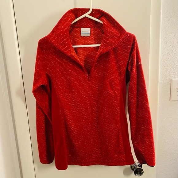 Columbia pullover fleece, dark red (M) NWOT - Picture 1 of 7